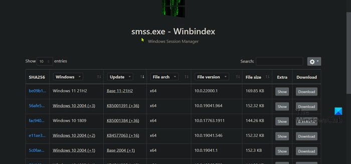 Restore or Replace smss.exe file