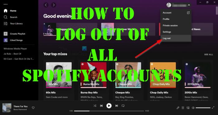 How to log out of all Spotify accounts