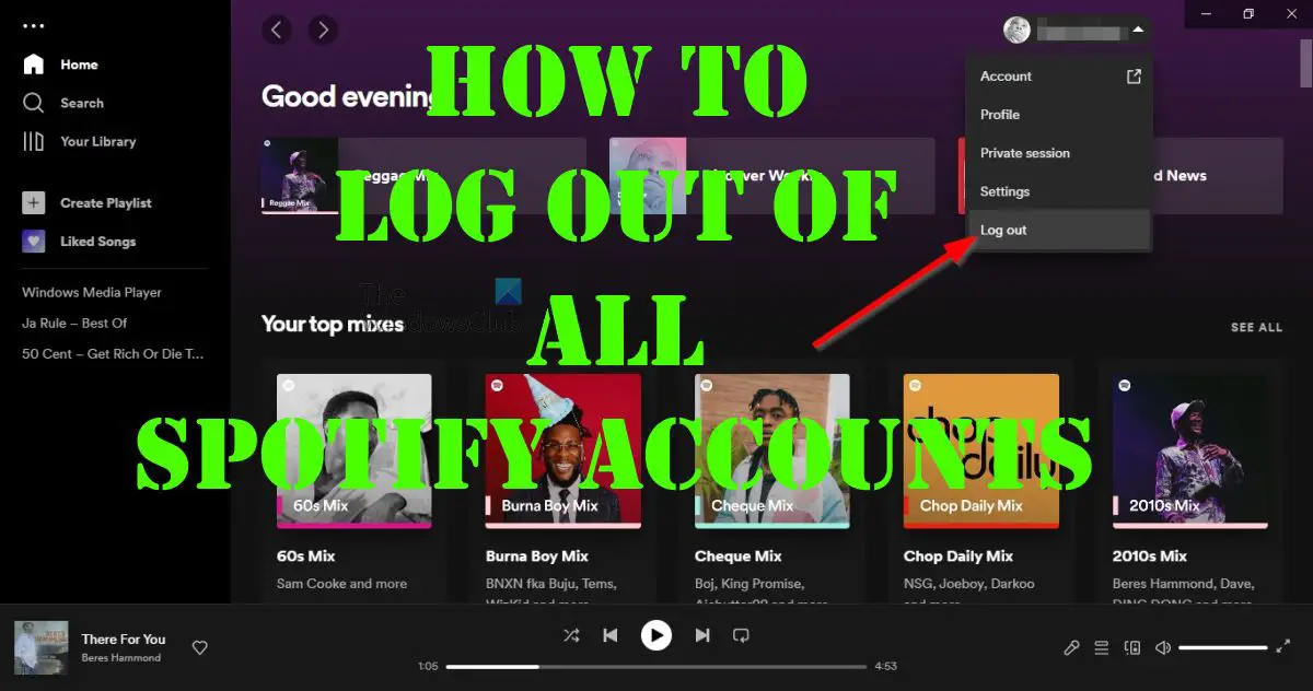 How to log out of all Spotify accounts