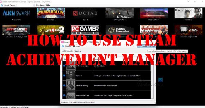 How to use Steam Achievement Manager