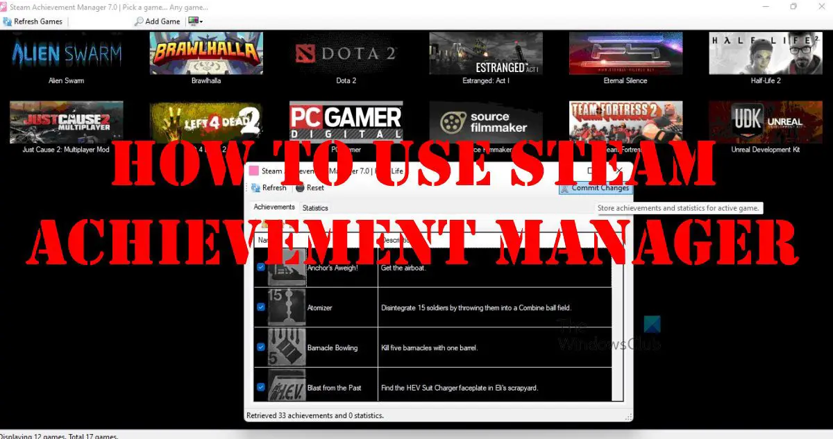 How to use Steam Achievement Manager
