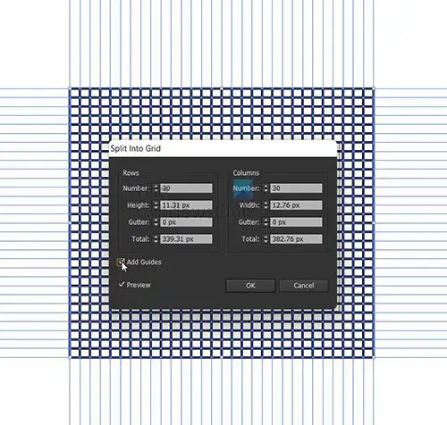  Ten-Hidden-Tips-and-Tricks-for-Illustrator-Guides-added-to-Grid