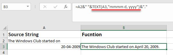 The TEXT function in Excel