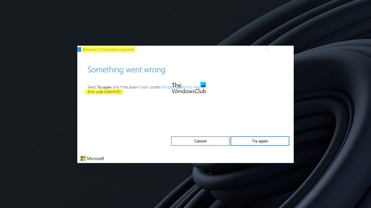 Windows 11 Installation Assistant didn t work  Error 0x80041010 - 33