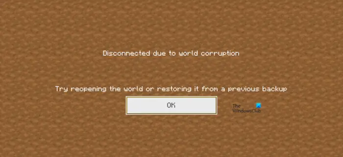 fix Minecraft Corrupted World