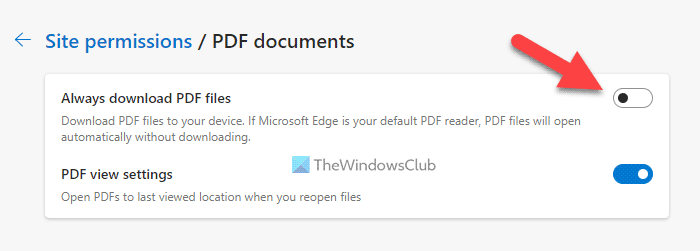 Disable PDF viewer in Edge