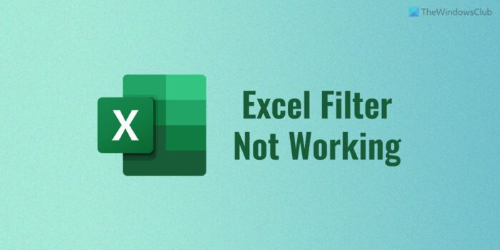 Excel filter not working properly