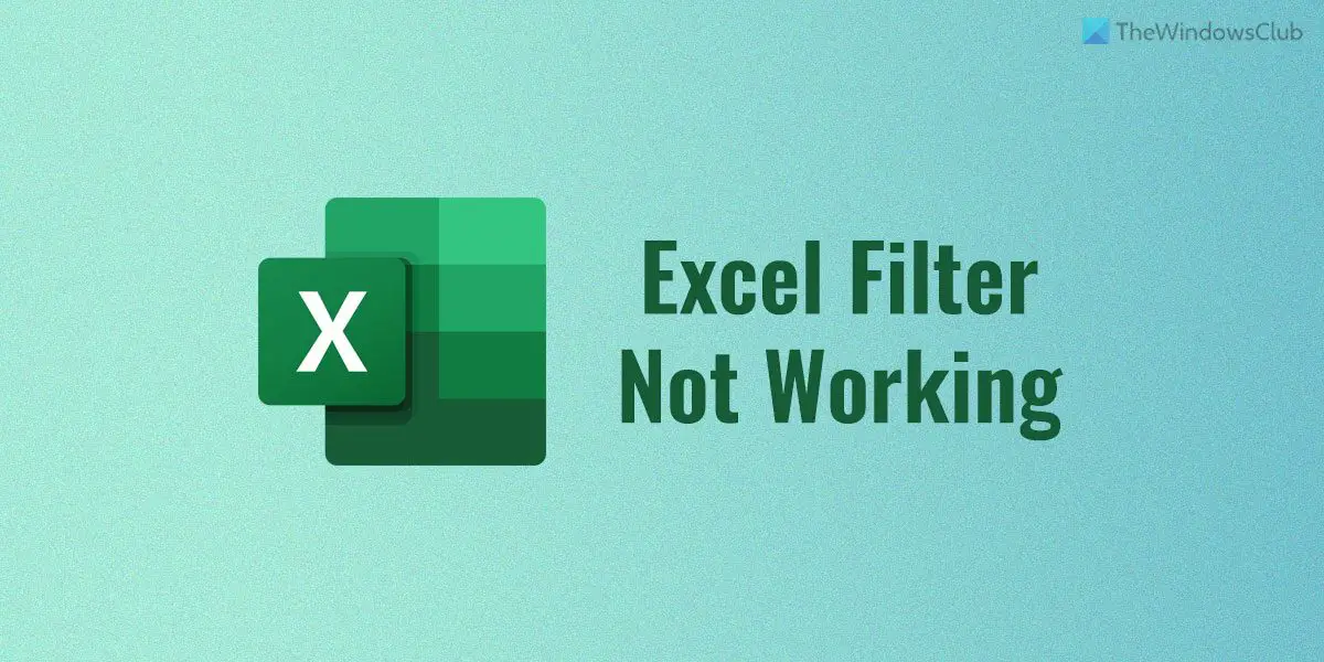 Excel filter not working properly