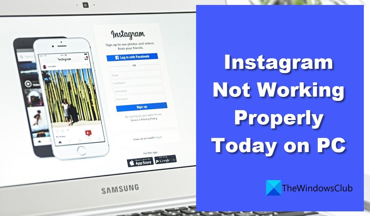 Instagram not working properly today on PC Instagram not working properly today on PC