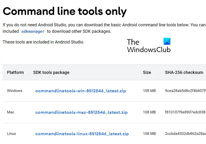 Install SDK Command line tool