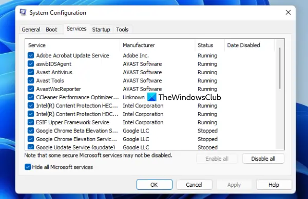 set up system configuration