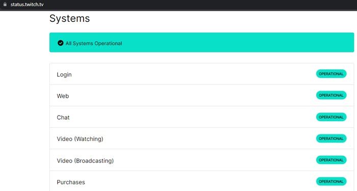 twitch status on twitch official site