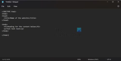 How to run HTML code in Notepad for Windows 11/10