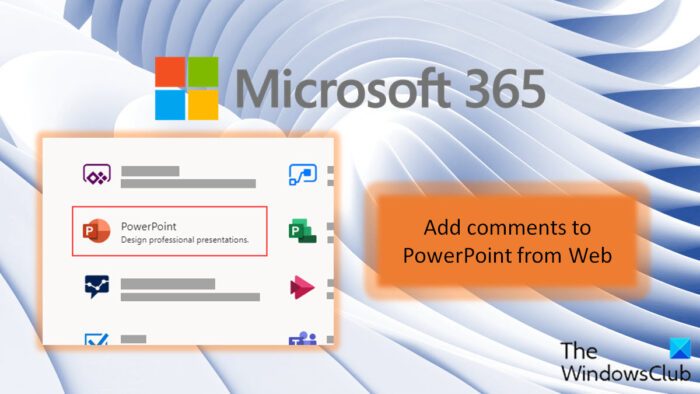 Add comments in a PowerPoint from the Web