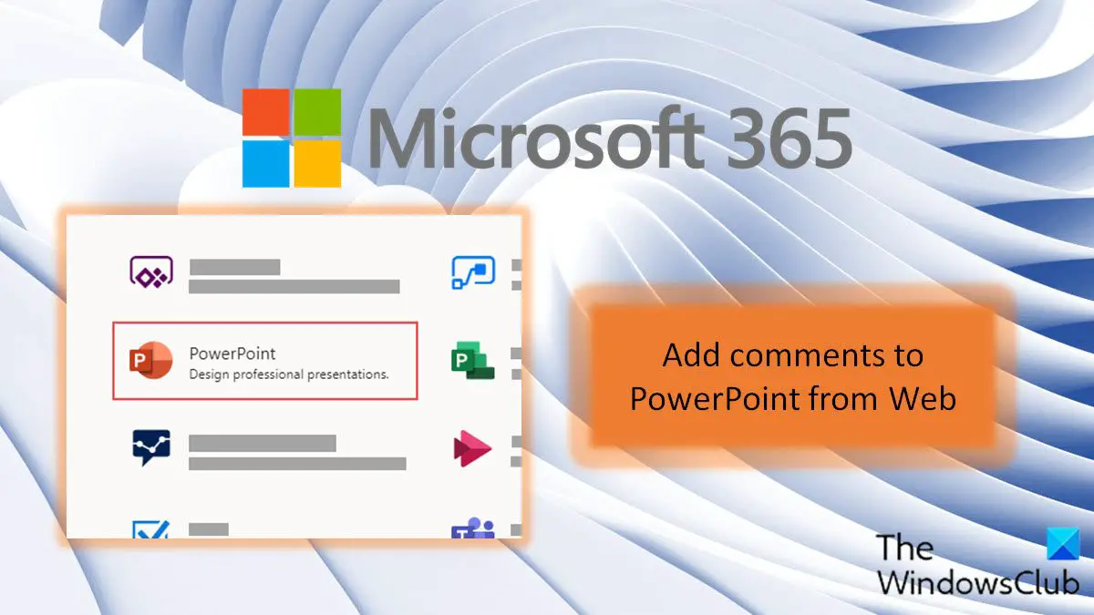 Add comments in a PowerPoint from Web