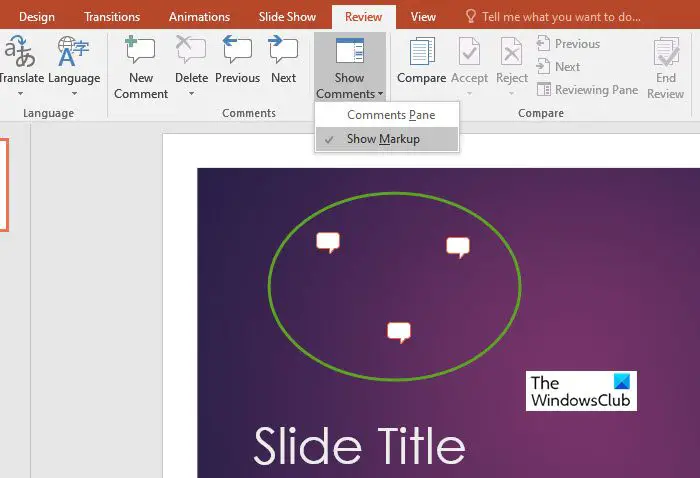 Add comments in PowerPoint from the web