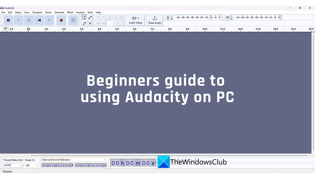 audacity tips for beginners