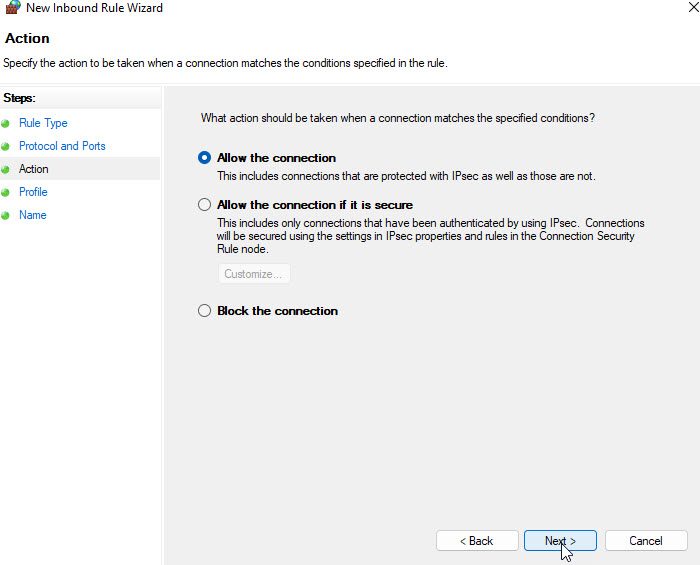 Allow VPN through Firewall