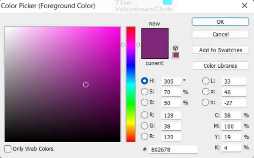  Convert-a-low-resolution-logo-to-a-High-resolution-vector-graphic-in-Photoshop-Color-Picker.