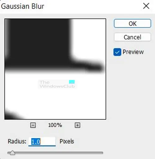 Convert-a-low-resolution-logo-to-a-High-resolution-vector-graphic-in-Photoshop-Gaussian-Blur-Window