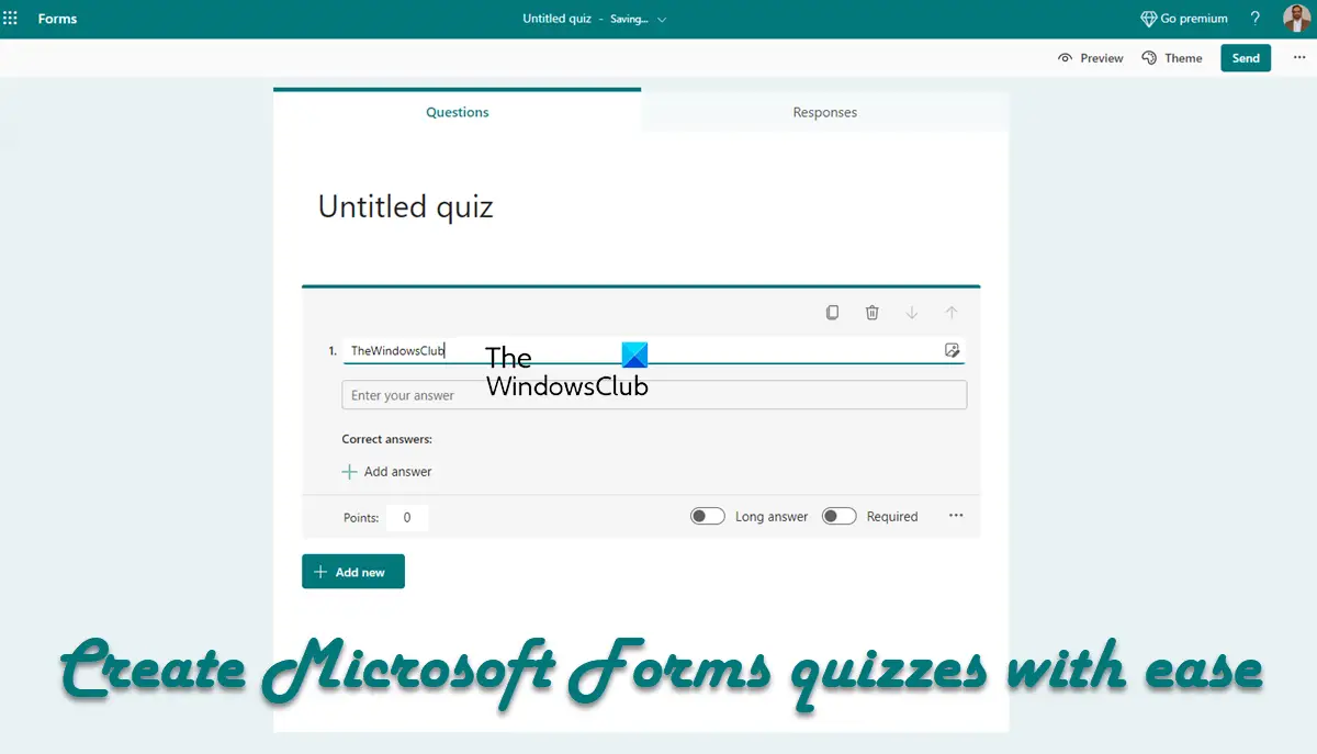 Create Microsoft Forms quizzes with ease