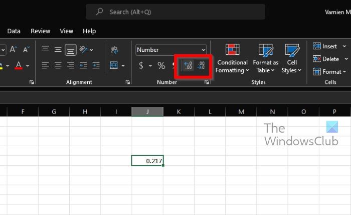 Decimal Buttons Excel