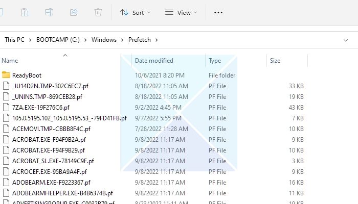 Delete Files from Prefetch Folder