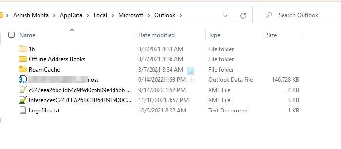 Delete Outlook File Windows