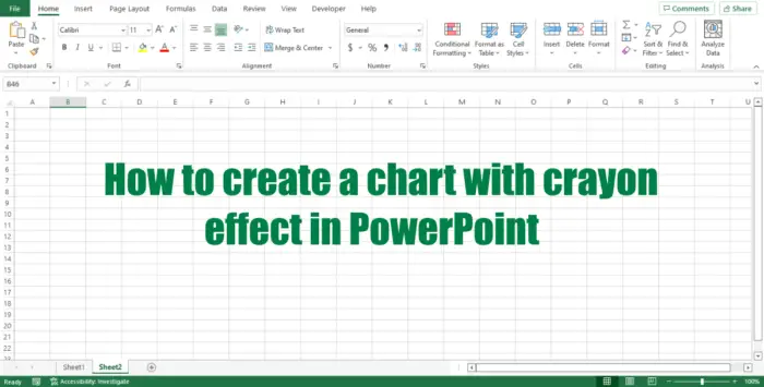 create a chart with crayon effect in Excel