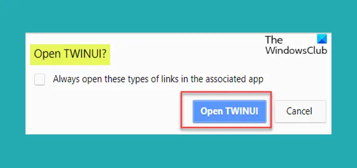 Fix TWINUI error on Windows