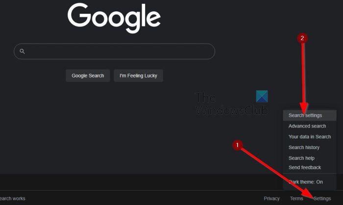 Google web page Search Settings