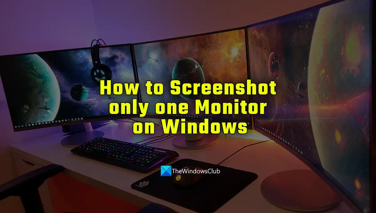 How to Screenshot only one Monitor on Windows