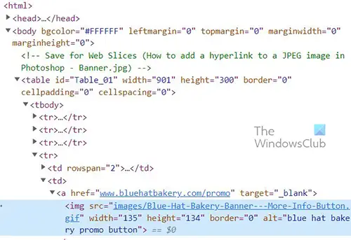  How-to-add-a-hyperlink-to-a-JPEG-image-in-Photoshop-Image-with-Slices-Inspect-HTML-Code.