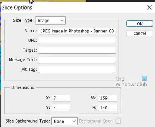 How-to-add-a-hyperlink-to-a-JPEG-image-in-Photoshop-Slice-Options-Dialogue