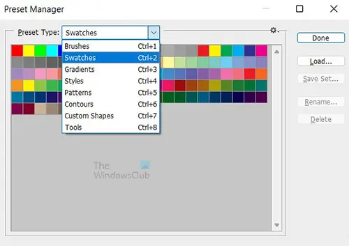 How-to-create-and-use-color-swatches-in-Photoshop-Delete-swatch-Preset-manager-List
