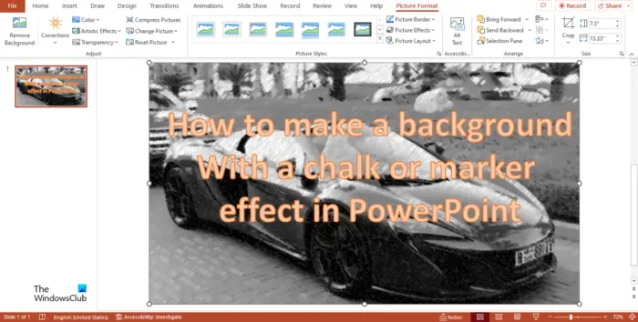 How to make a background with a chalk or marker effect in PowerPoint