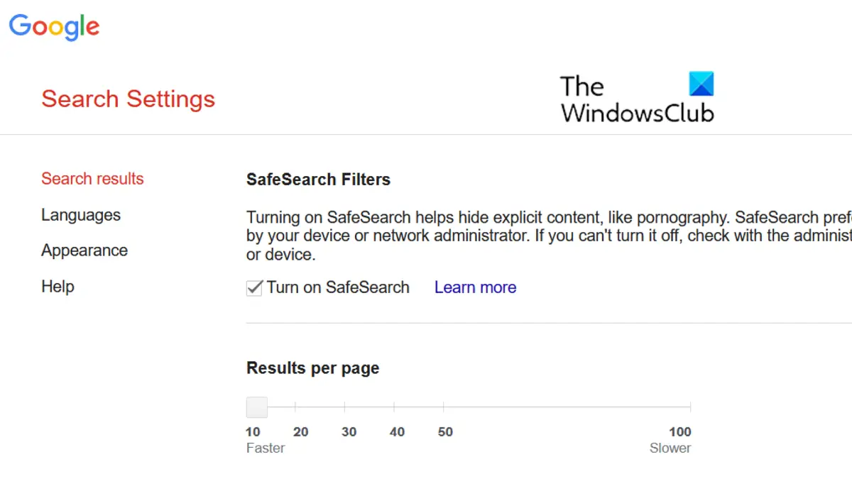 How to turn ON SafeSearch in Google Search