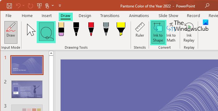 How to use Ink to Shape in PowerPoint