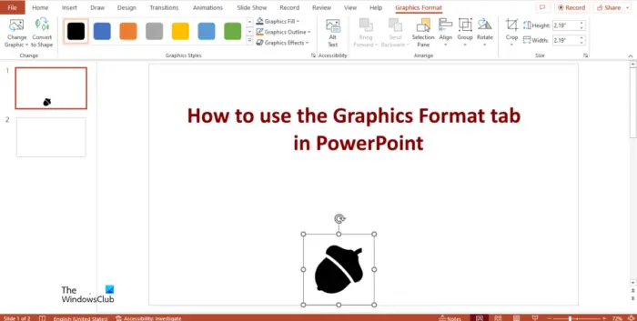How to use the Format Graphic tab in PowerPoint
