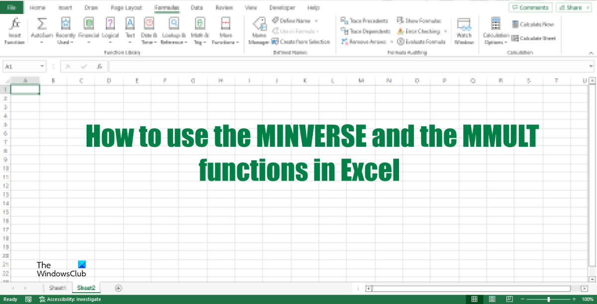 How to use the MINVERSE and MMULT function in Excel How to use the MINVERSE and MMULT function in Excel