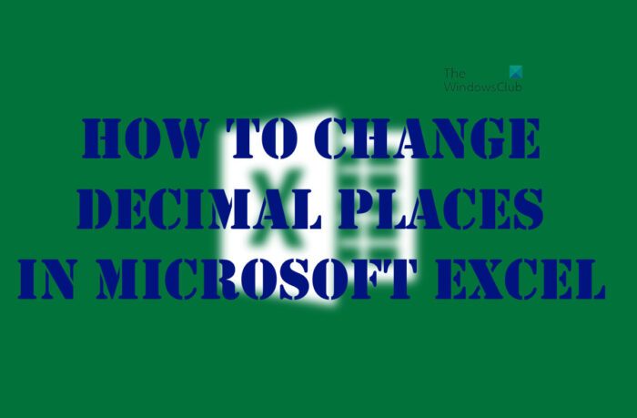 How to change decimal places in Microsoft Excel