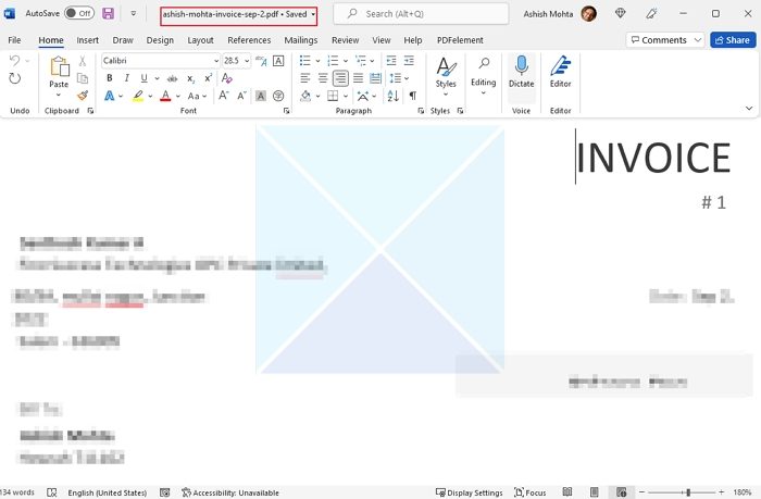 Microsoft PDF To Word