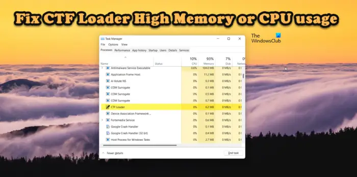 Fix CTF Loader High CPU, Memory or Disk usage