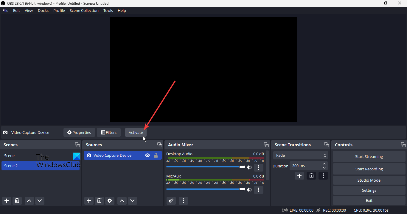 OBS Camera Not Showing up or Working in Windows 11/10