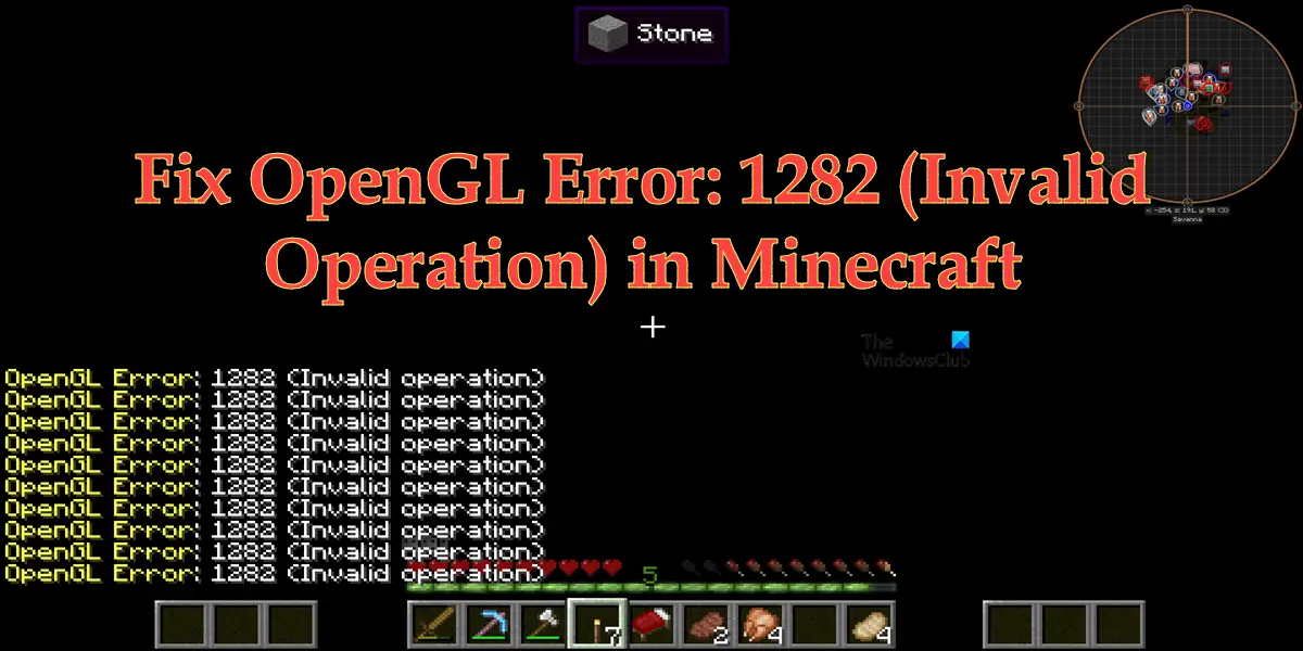 OpenGL Error: 1282 (Invalid Operation) in Minecraft