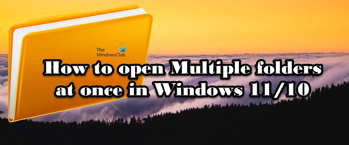 open Multiple Folders at once in Windows 11/10