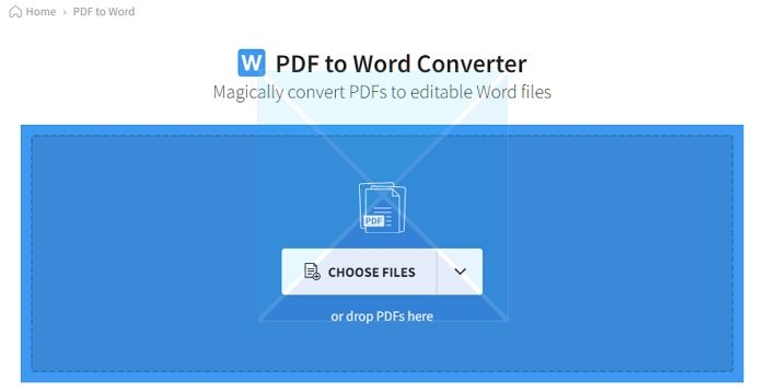 smallpdf PDF to Word