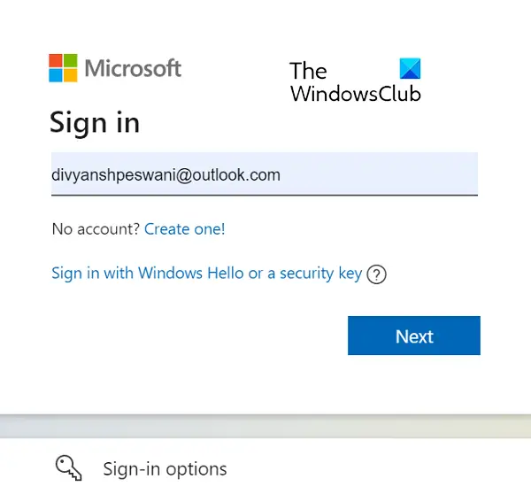 verify microsoft account