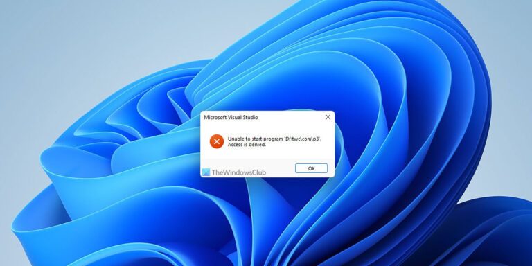 visual studio build unable to copy file access is denied