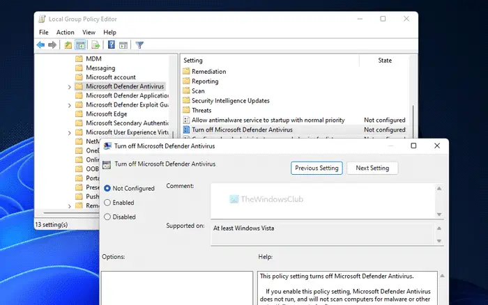 Windows Defender missing on Windows 11/10